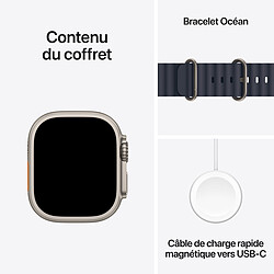 Apple Watch Ultra 2 GPS + Cellular  49 mm Titane Naturel Bracelet Océan Marine pas cher