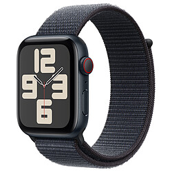 Apple Watch SE GPS + Cellular (2024) 44 mm Aluminium Minuit Bracelet Sport Texitle Encre Violette