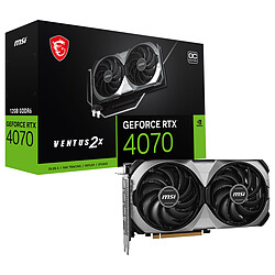 MSI GeForce RTX 4070 VENTUS 2X E1 12G OC 12 Go GDDR6 - HDMI/Tri DisplayPort - DLSS 3 - PCI Express (NVIDIA GeForce RTX 4070)