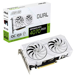 ASUS Dual GeForce RTX 4070 SUPER White OC Edition 12GB GDDR6X 12 Go GDDR6X - HDMI/Tri DisplayPort - DLSS 3 - PCI Express (NVIDIA GeForce RTX 4070 SUPER)