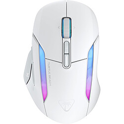 Turtle Beach Kone II Air (Blanc) Souris avec ou sans fil pour gamer - droitier - Bluetooth/RF 2.4 GHz - capteur optique 26000 dpi - 7 boutons - rétro-éclairage RGB AIMO