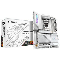 Gigabyte X870E AORUS PRO ICE Carte mère ATX Socket AM5 AMD X870E - 4x DDR5 - M.2 PCIe 5.0 - USB4 - PCI-Express 5.0 16x - Wi-Fi 7/Bluetooth 5.3 - LAN 2.5 GbE