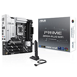 ASUS PRIME Z890M-PLUS WIFI Carte mère Micro ATX Socket 1851 Intel Z890 Express - 4x DDR5 - M.2 PCIe 5.0 - USB 3.2 - PCI-Express 5.0 16x - LAN 2.5 GbE - Wi-Fi 7/Bluetooth 5.4