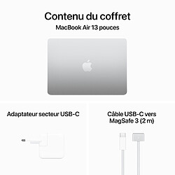 Apple MacBook Air M3 13 pouces (2024) Argent 24 Go/512 Go (MC8N4FN/A) pas cher