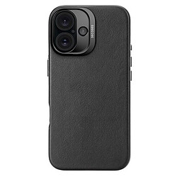 DECODED Coque en cuir pour iPhone 16 Noir