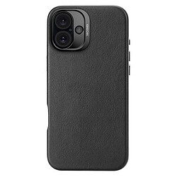 DECODED Coque en cuir pour iPhone 16 Plus Noir