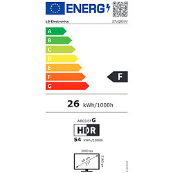 LG 27" LED 27UQ850V-W pas cher