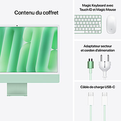 Apple iMac M4 (2024) 24" 16 Go 256 Go Vert (MWUY3FN/A) pas cher