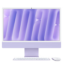 Apple iMac M4 (2024) 24" 16 Go 256 Go Mauve (Z1E7) Magic Keyboard Puce Apple M4 (CPU 8 coeurs / GPU 8 coeurs) 16 Go SSD 256 Go Ecran Retina 4.5K 24" Wi-Fi 6E/Bluetooth 2x Thunderbolt/USB 4 Webcam macOS Sequoia