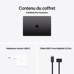 Apple MacBook Pro M4 14" Noir sidéral 32 Go/2 To (MW2V3FN/A-32GB-2TB) pas cher