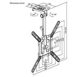 Acheter Goobay Ceiling Mount M pour TV de 23" à 55" 