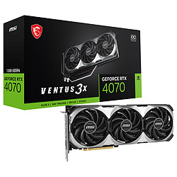 MSI GeForce RTX 4070 VENTUS 3X E1 12G OC 12 Go GDDR6 - HDMI/Tri DisplayPort - DLSS 3 - PCI Express (NVIDIA GeForce RTX 4070)