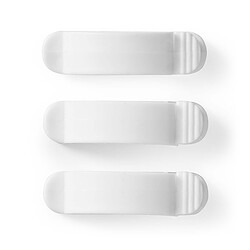Nedis Lot de 3 Clips de câbles - 3 slots jusqu'à 7.5 mm - Blanc