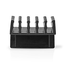 Nedis Lot de 2 Clips de câbles Click & Go - 5 slots jusqu'à 7.1 mm - Noir