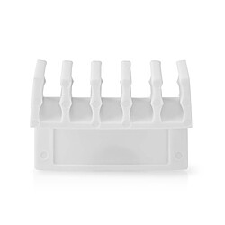 Nedis Lot de 2 Clips de câbles Click & Go - 5 slots jusqu'à 7.1 mm - Blanc