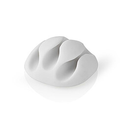Nedis Lot de 4 Mini clips de câbles - 3 slots jusqu'à 5.3 mm - Blanc