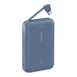Belkin Batterie externe 10K 20W avec câble USB-C intégré (Bleu)