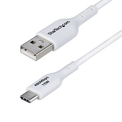 StarTech.com Câble USB-A vers USB-C 2.0 - 3A - 1 m - Blanc