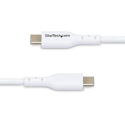 StarTech.com Câble USB-C vers USB-C 2.0 - 60W 3A PD - 1 m - Blanc
