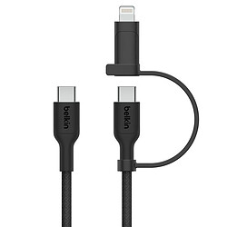 Belkin Boost Charge Pro Câble 2-en-1 USB-C et Lightning (Noir)