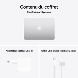 Apple MacBook Air M4 13 pouces (2025) Argent 16Go/256 Go (MW0W3FN/A) pas cher