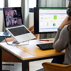 Avis INOVU Support rotatif 360° avec Hub USB-C 6-en-1 pour PC portable jusqu'à 17 pouces