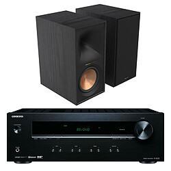 Onkyo TX-8220 Noir + Klipsch R-60M Noir Ampli-tuner stéréo 2 x 100 W  - Bluetooth - Tuner FM/DAB+ + Enceinte bibliothèque 85 Watts (par paire)