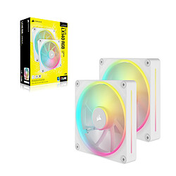 Corsair iCUE LINK LX140 RGB Dual Pack (Blanc) pas cher