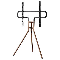 Hama Support Pied TV Chevalet, bois (Noyer) Support sur pied de type chevalet pour téléviseur de 37 à 75" - Réglable en hauteur - Charge maximale 40 kg