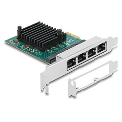 DeLock Carte réseau PCI Express 2.0 avec 4x Ethernet Gigabit 