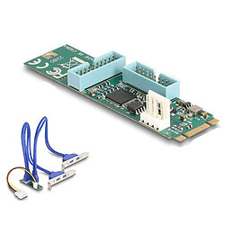 DeLock Adaptateur M.2 Key B+M vers 4x USB 3.0