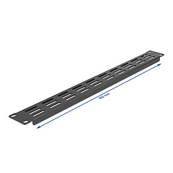 DeLock Panneau de ventilation avec évents verticaux 1U pour rack 19" - Noir