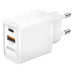 Akashi Chargeur Secteur 20W USB-A Quick Charge 3.0 Blanc