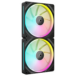 Corsair iCUE LINK LX140 RGB Dual Pack (Noir) 2x Ventilateurs de boîtier 140 mm RGB PWM + hub système Corsair iCUE LINK
