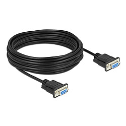 DeLock Câble null modem série DB9 RS232 - F/F - 10 m - Noir