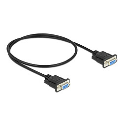 DeLock Câble null modem série DB9 RS232 - F/F - 2 m - Noir