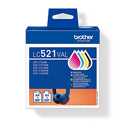 Brother LC521VAL (Magenta, Cyan, Jaune, Noire)