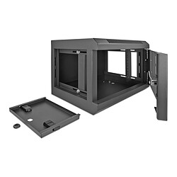 DeLock Armoire réseau 10" avec porte vitrée 4U Noire