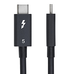 StarTech.com Câble Thunderbolt 5 (80 Gb/s) USB-C - Compatible Thunderbolt, USB et DisplayPort - PowerDelivery 240 W - M/M - 0.5 m - Noir