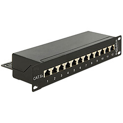 DeLock Panneau de brassage 10" 1U 12 ports RJ-45 Cat.6
