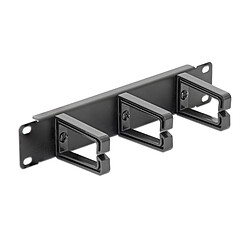 DeLock Panneau de gestion de câble 1U pour armoire réseau 10"