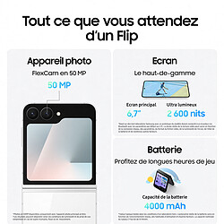 Avis Samsung Galaxy Z Flip 7 FE Blanc (8 Go / 256 Go)