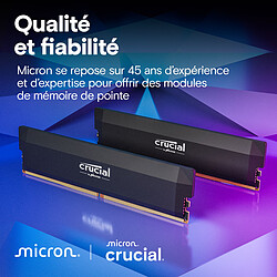Avis Crucial Pro DDR5 Overclocking 32 Go (2 x 16 Go) 6400 MHz CL38