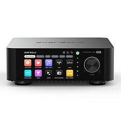 EverSolo Play Ampli HiFi/Lecteur audio réseau avec DAC 32 bits AK4493SEQ AKM, Bluetooth, Ethernet, DLNA, HDMI ARC, USB-A 3.0
