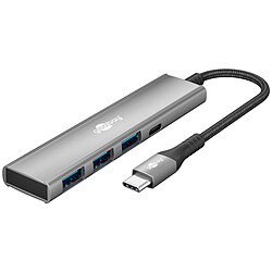 Goobay Slim 4-port USB Hub (USB-C vers 1x-USB-C + 3x USB-A)