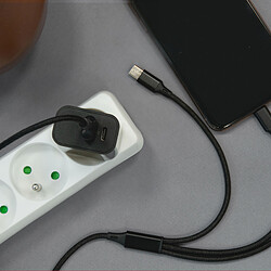 Akashi Chargeur Secteur USB-C 15W + USB-A (Noir)