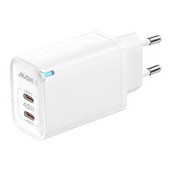 Akashi Chargeur Secteur Double USB-C GaN 45W
