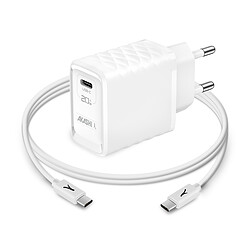 Akashi Pack Chargeur Secteur USB-C GaN 20W + Câble