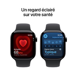 Acheter Apple Watch Series 11 GPS 46 mm Aluminium Noir de Jais Bracelet Sport Noir M/L