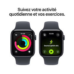 Apple Watch SE 3 GPS 44 mm Aluminium Minuit Bracelet Sport Minuit S/M pas cher